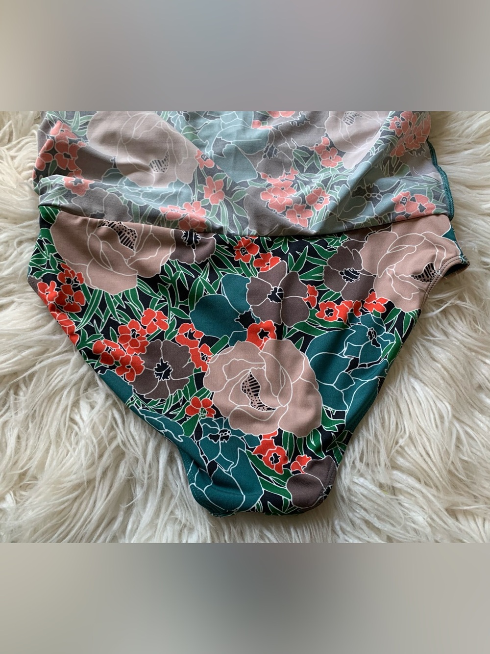 Carve Designs Floral Bikini Bottoms in Teal, Coral, Beige